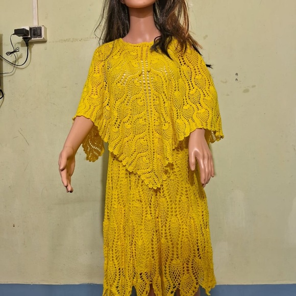 handmade khadi skirt and ponchu - Picture 7 of 11